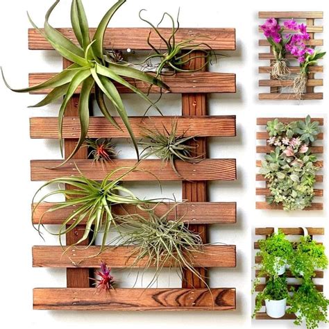 EMIWUD FURNITURE Wall Planter - Hanging Wooden Wall Planter for Indoor ...