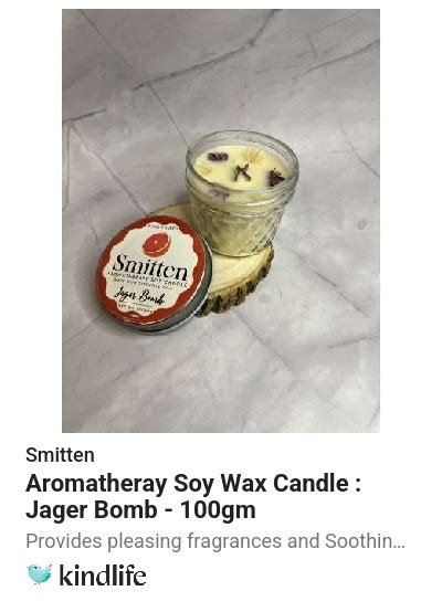 Smitten: Aromatheray Soy Wax Candle : Jager Bomb - 100gm