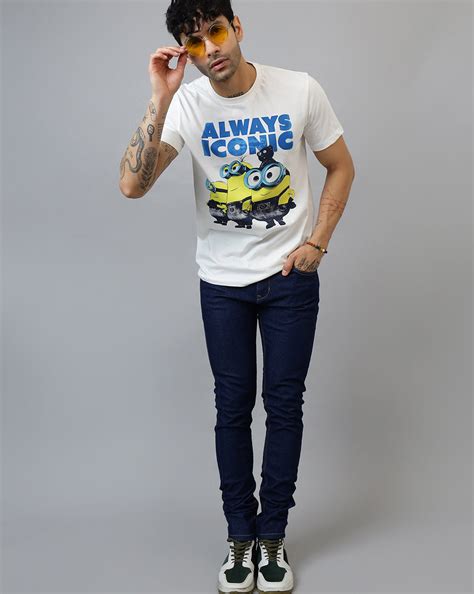 Minions Printed Regular Fit Tshirt For Men – Free Authority