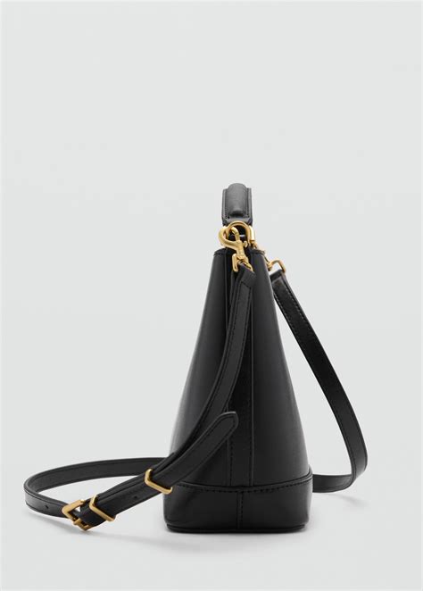Mini shopper bag with metallic detail - Women | MANGO USA