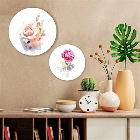 Buy SAKSHI(DECOR) :home decoration hanging metal wall plates set of 2 ...