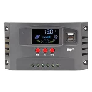 Solar Charge Controller, 12V 24V Auto Adaptive LCD MPPT Tracking Charge ...