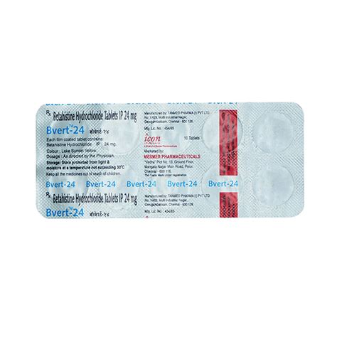 Bvert 24 mg Tablet | Uses, Side Effects, Price | Apollo Pharmacy