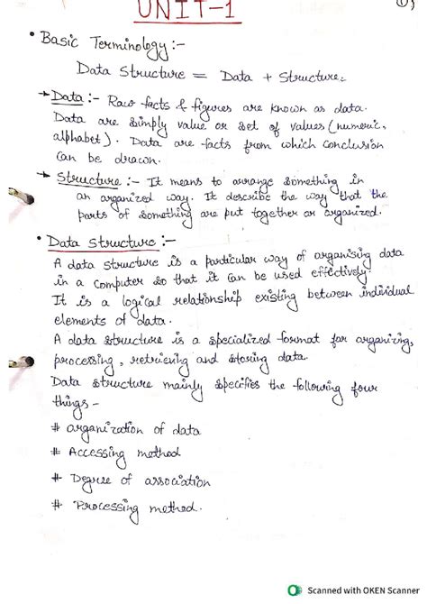Data Structures: Comprehensive Notes for CS101 Course - Studocu