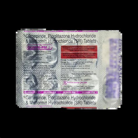 GLIMIN PM 2MG TABLET 10'S Price, Uses, Side Effects & Substitutes | Medkart