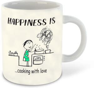 whats your kick Happiness is Cooking With Love Printed White Inner ...