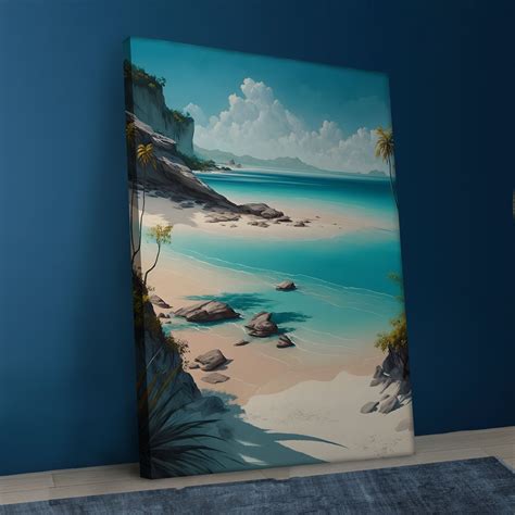 Tranquil Beach Shore - Landscape Canvas Wall Art Painting Prints ...