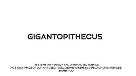 Entry #3 by gfxexpert00 for Logo featuring extinct ape Gigantopithecus ...