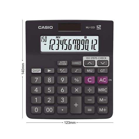 CASIO, Calculator - CHECK & CORRECT | 12 Digits | 150 Steps Check ...