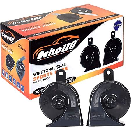 Oshotto 12V Car Horn- Trumpet Sound ( Low + High) Compatible with ...