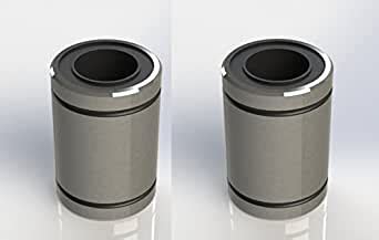 Invento LM12UU 2 Pieces 12mm Rod Linear Rail Bush Ball Bearing for CNC ...