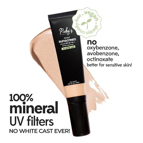 Tinted Mineral Sunscreen SPF 40 | Ruby's Organics | Official Site