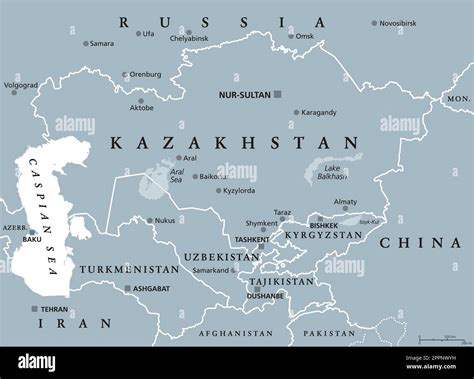 Russia And Central Asia Map