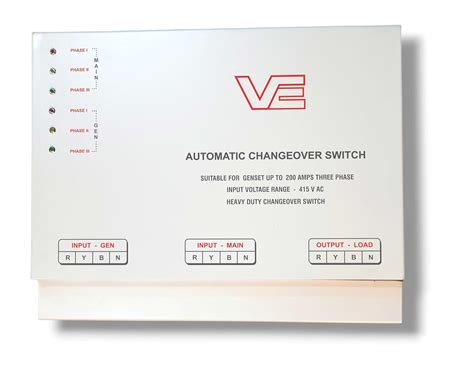 VE AUTOMATIC CHANGEOVER SWITCH 200 AMPS | FOUR POLE | THREE PHASE ...