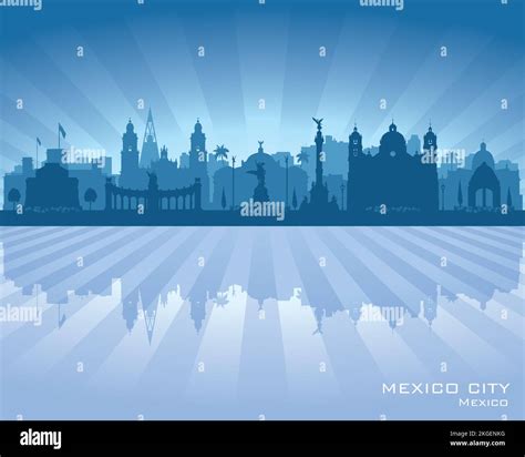 Mexico city skyline vector silhouette illustration Stock Vector Image & Art - Alamy