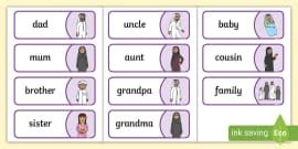My Family Words ESL Cards | ESL Resources | Twinkl
