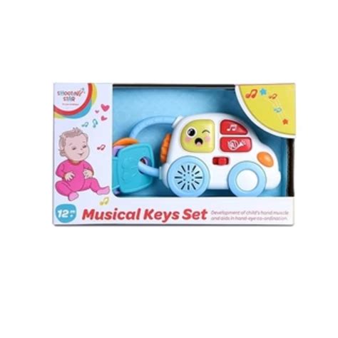 Shooting Star Baby Musical Toy Keys with Baby Wheel Baby Car Set Toy 1 ...