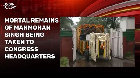 Manmohan Singh funeral - Final journey of Manmohan Singh begins ...