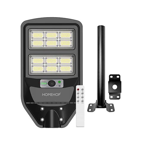 Homehop Solar Street Light Outdoor Waterproof 120 Watt LED Wireless ...