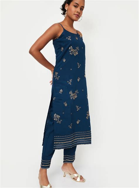 Buy Kalki x Max Women Embroidered Straight Kurta Set Online at just Rs ...