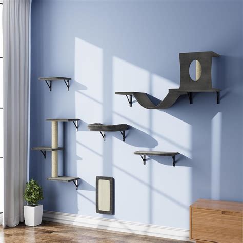 NUNU LAB Wall Mounted Cat Furniture, 6pc Cat Wall Furniture, India | Ubuy