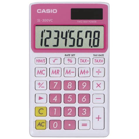 Casio SL-300VC Standard Function Calculator, Pink: Amazon.in: Office ...