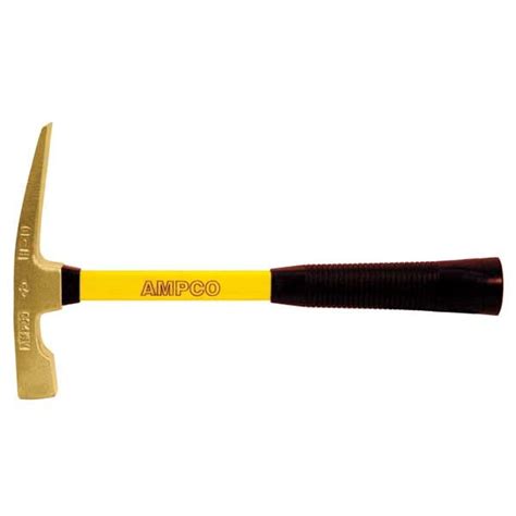 Ampco Safety Tools Bricklayers Hammer, 48 Oz, Nonsparking H-10FG | Zoro