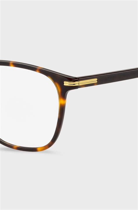 BOSS - Havana-acetate optical frames with gold-tone hardware - Brown