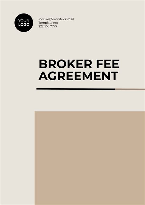 Broker Fee Agreement Template - prntbl.concejomunicipaldechinu.gov.co