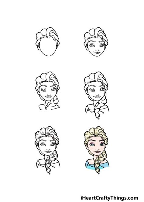 Image result for Elsa Drawing Step by Step