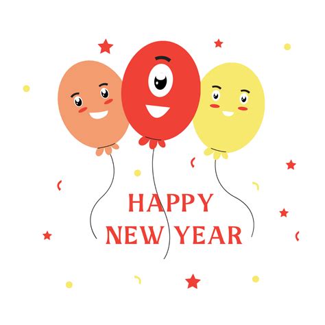 Free Happy New Year Vector Clipart (PNG, SVG) to Edit Online