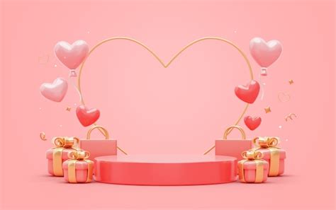 3d background with valentines day sale | Free PSD