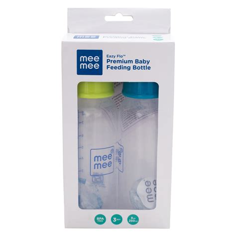 Mee Mee BPA-Free Baby Feeding Bottle with Soft Silicone Nipple & Easy-