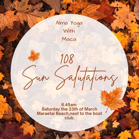 108 sun salutations, Maraetai Beach, Papatoetoe, 23 March 2024 | AllEvents
