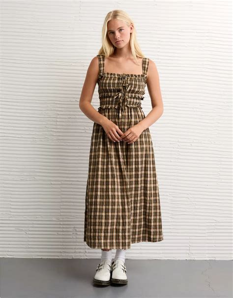 AE Sweetheart Neckline Midi Dress | American Eagle