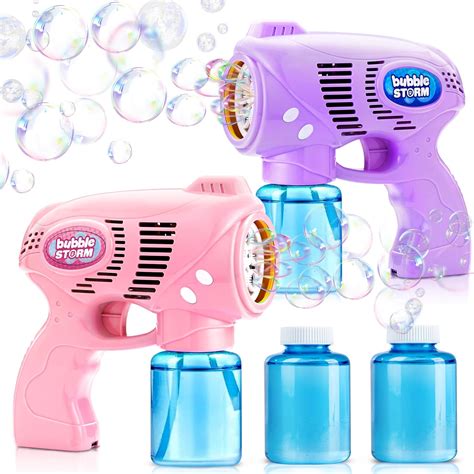 Amazon.com: JOYIN 2 Bubble Guns with 2 Bottles Bubble Refill Solution ...