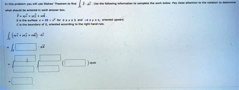 Image result for Stokes Theorem Worked Word Problem