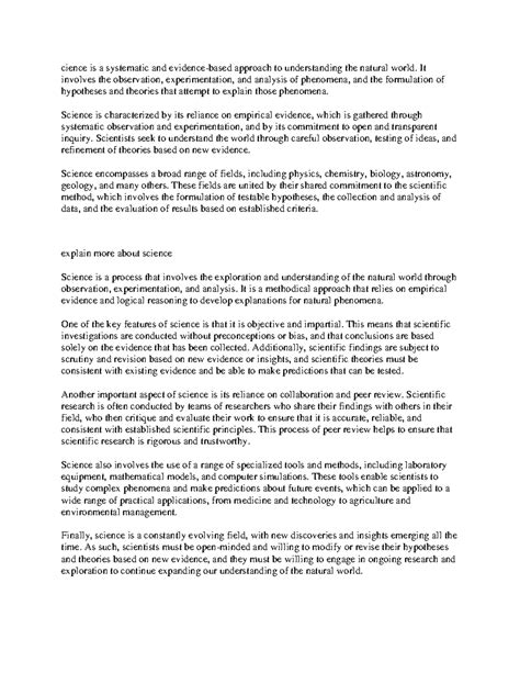 Image result for What Science Involves