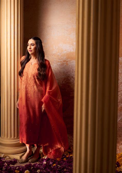 Karishma Kapoor Styled Mukaish Chikankari Chanderi Suit Set – The ...