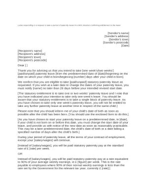 Image result for Requesting Paternity Leave Sample