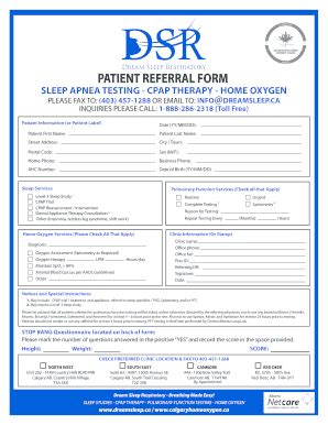 Patient Referral Form - Blank Fillable Template | Fill Out, Print ...