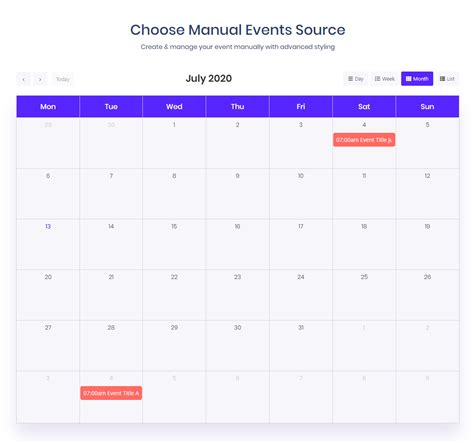 Event Calendar - Essential Addons for Elementor on Behance