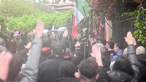 Doppia commemorazione fascista a Dongo e Giulino di Mezzegra con divise ...