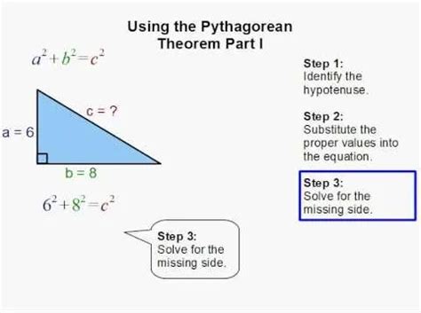 Image result for Math Pythagorean Theorem Step by Step How to Square Root