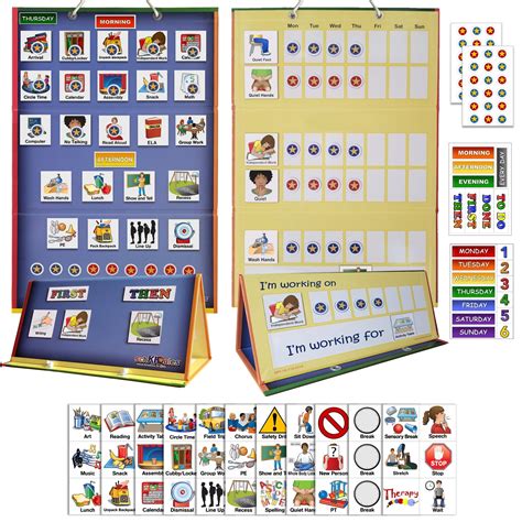Schkidules Magnetic Visual Schedule And Progress Chart For School W ...