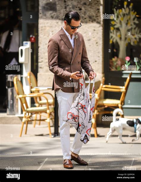 MILAN, Italy- June 18 2022: Andres Romo on the street in Milan Stock Photo - Alamy