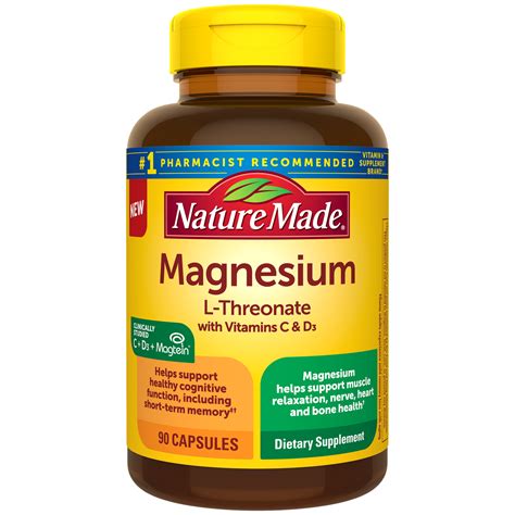 Magnesium L-Threonate with Vitamins C & D3 & Nature Made®
