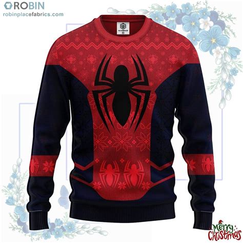 Spiderman Custom Christmas Sweater - RobinPlaceFabrics