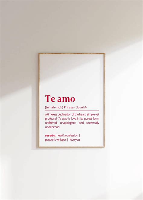 Definition Te Amo