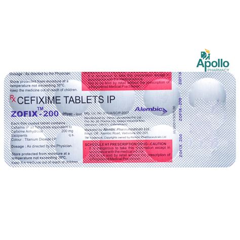 Zofix-200 Tablet 10's Price, Uses, Side Effects, Composition - Apollo ...